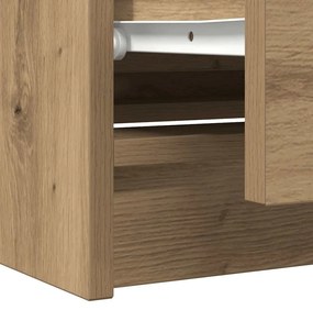 kézműves tölgy színű szerelt fa TV-szekrény 100x35x54 cm