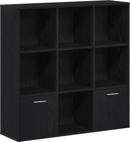 vidaXL fekete tölgy színű szerelt fa könyvszekrény 98x29x97,5 cm