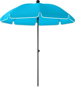 Outsunny strandernyő Ø150 cm — vízlepergető, dönthető és magasságban állítható, homokleszúró, összecsukható hordtáskával — kék | Aosom