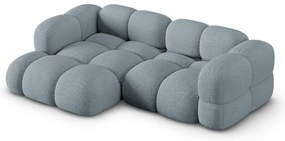 Világoskék sarokkanapé (bal oldali-heverő résszel) Loretto – Cosmopolitan Design