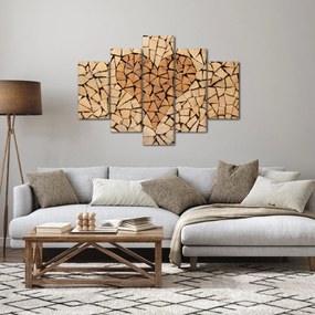 Kép - szív fából (150x105 cm)