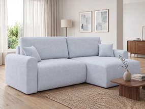 Kihúzható, kétoldalas L-alakú NORDEN PAROS ülőgarnitúra 250x140 cm, világosszürke