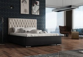 REBECA kárpitozott ágy + ágyrács + matrac, SIENA06 gombbal/Dolaro08, 160x200