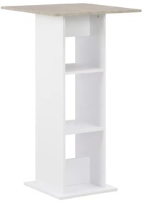 Fehér és betonszürke bárasztal 60 x 60 x 110 cm