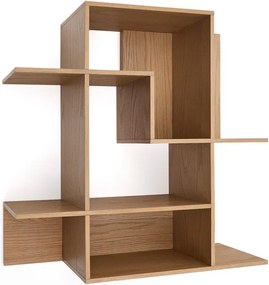 Natúr színű moduláris polcrendszer tölgyfa dekorral 80x80x25 cm Ina – Kave Home