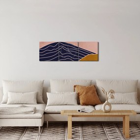 Kép - Nap a hegyek felett (órával) (90x30 cm)