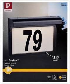 Paulmann 95388 - LED/0,05W IP44 Napelemes házszám érzékelővel DAYTON 4,8V