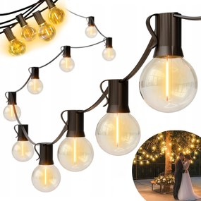 Kerti girland Led terasz lámpa 18m 30x G40 izzók