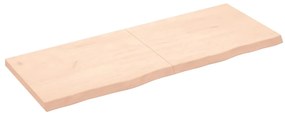 kezeletlen tömör tölgyfa fali polc 160x60x(2-6) cm