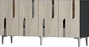 Nota 150 - Anthracite, Travertine, Silver
