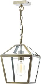 DAR LIGHTING CHU0175 CHURCHILL Klasszikus Függesztett Lámpa Antik Sárgaréz E27 IP20