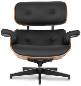 Prémium Forgó Fotel Fekete Eco-bőr Kárpittal. PALERMO