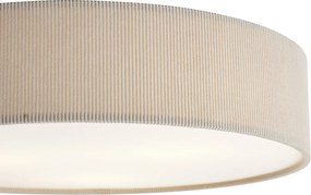 Modern mennyezeti lámpa taupe színben, bársonyernyővel, 46 cm, 3 ágú - Luz