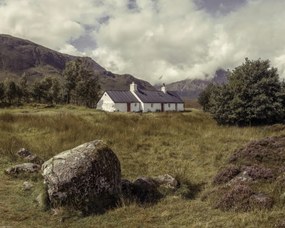 Poszter 50x40cm Glen Coe kunyhó, Assaf Frank