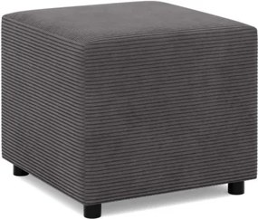 Zeus puff, kordbársony, 50x50, szürke