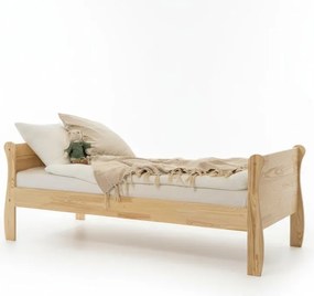 Natúr színű borovi fenyő gyerekágy ágyráccsal 90x200 cm Roma – Adeko