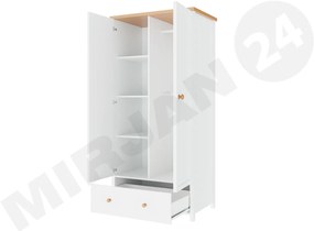 Polcos szekrény Keira  db (fehér + nash tölgy). 1058476