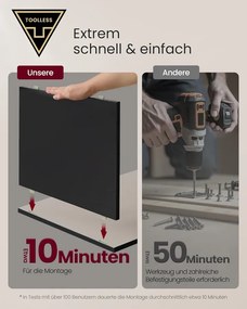 VASAGLE éjjeliszekrény, töltőfunkciós lerakóasztal, tintafekete–kapucsínó bézs