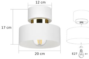 IGNIA mennyezeti lámpatest 1xE27/60W/230V fehér