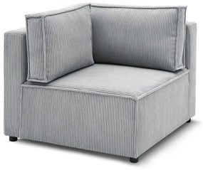 Világosszürke kordbársony kanapé modul (variálható) Nihad modular – Bobochic Paris