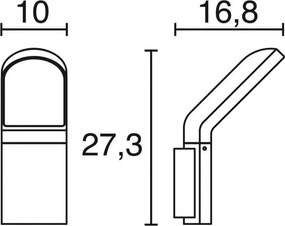 Novolux CASTELLO 534A-L0109A-04 Fali lámpa 1x9W/LED 711LM IP54