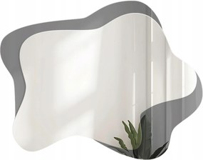 Smoky szabálytalan tükör grafit lapon 100x79 dekoratív