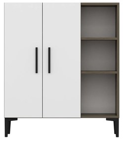 Cipőtároló (cipősszekrény) Nudisa (dió + fehér). 1094273