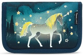 Tolltartó, klapnis, cipzáras, BELMIL Sparkling Unicorn, kék, unikornis (BL33572241L)