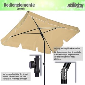 STILISTA Összecsukható napernyő 200 x 125 cm barna