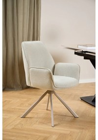 Bézs kárpitozott karfás étkezőfotel Graham – Actona
