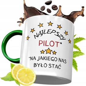 Zöld Bögre Pilótának Születésnapi Ajándék fényképes nyomtatással