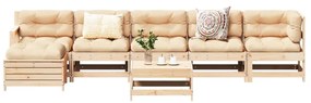 vidaXL 7 részes tömör fenyőfa kerti ülőgarnitúra