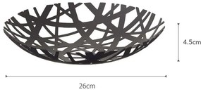 Tower fekete gyümölcsöstál, ø 26 cm - YAMAZAKI
