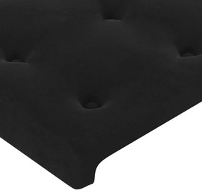 fekete bársony LED-es fejtámla 90x5x78/88 cm