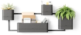 Műanyag virágcserép készlet fűszernövényekhez, 4 db-os -függő Cubiko – Umbra