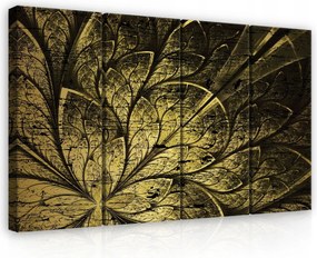 Vászonkép 120x80 Arany mintás fraktál absztrakt poliptich textúra modern