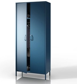Gardróbszekrény FLAVIO, 800 x 1850 x 450 mm, Modern: sötétkék