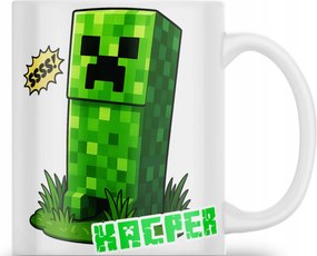 Kerámia Bögre Játék Építőkockák Pixelek Creeper Szörny Név Ajándék