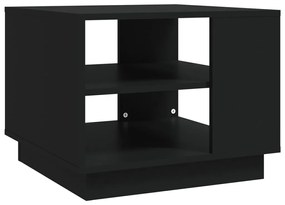 Fekete szerelt fa dohányzóasztal 55 x 55 x 43 cm