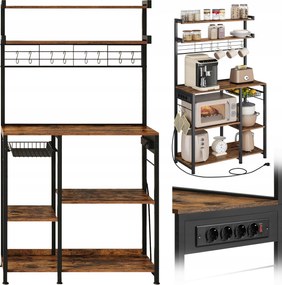 Polcos konyhaszekrény tápkábellel és 4 db 165,5 cm-es Loft aljzattal