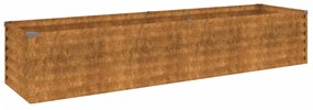 corten acél kerti magaságyás 194x50x36 cm