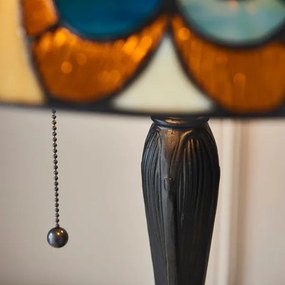 Endon 64163 - Tiffany HECTOR asztali lámpa, 2x E27/60W/230V, átm. 40 cm