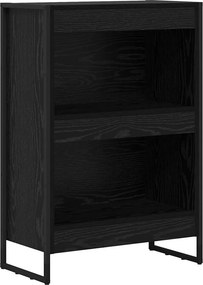 vidaXL Könyvespolc Fekete tölgy 80 x 30 x 155 cm Faanyag