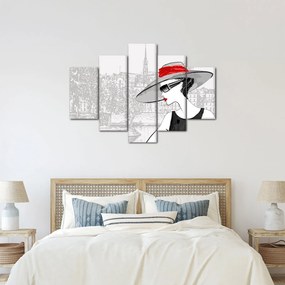 Kép - hölgy a városban (150x105 cm)