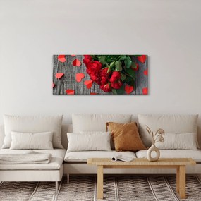 Kép - csokor rózsa (120x50 cm)