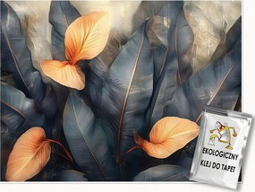 Fotótapéta Levelek Beton Természet Hálószoba Nappali Tapéta Flizelina 350x250