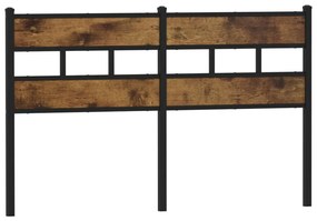füstös tölgy színű szerelt fa és vas fejtámla 140 cm