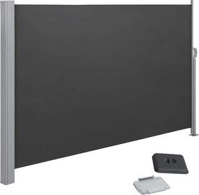 Oldalsó napellenző, kihúzható kültéri napellenző, 180x300 cm (Ma x M), füstszürke