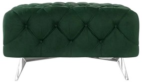 Sötétzöld bársony lábtartó Chelsea – Ropez