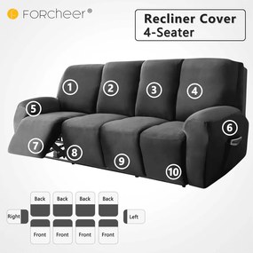 Relax Fotel Huzat (bársonyos, 4 üléses, fekete)